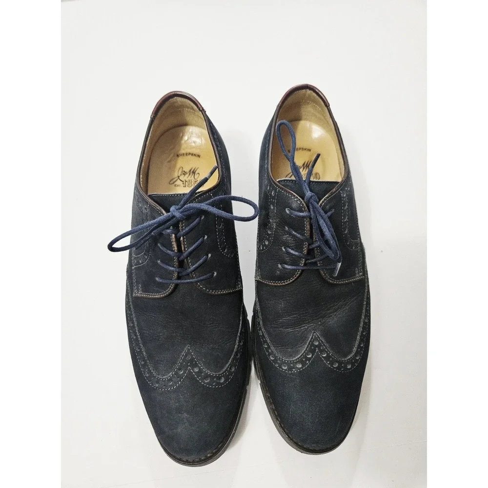 Johnston Murphy J&M 27-2237 Blue Oxford Sheep Skin Casual Shoes Men's Size 10.5M